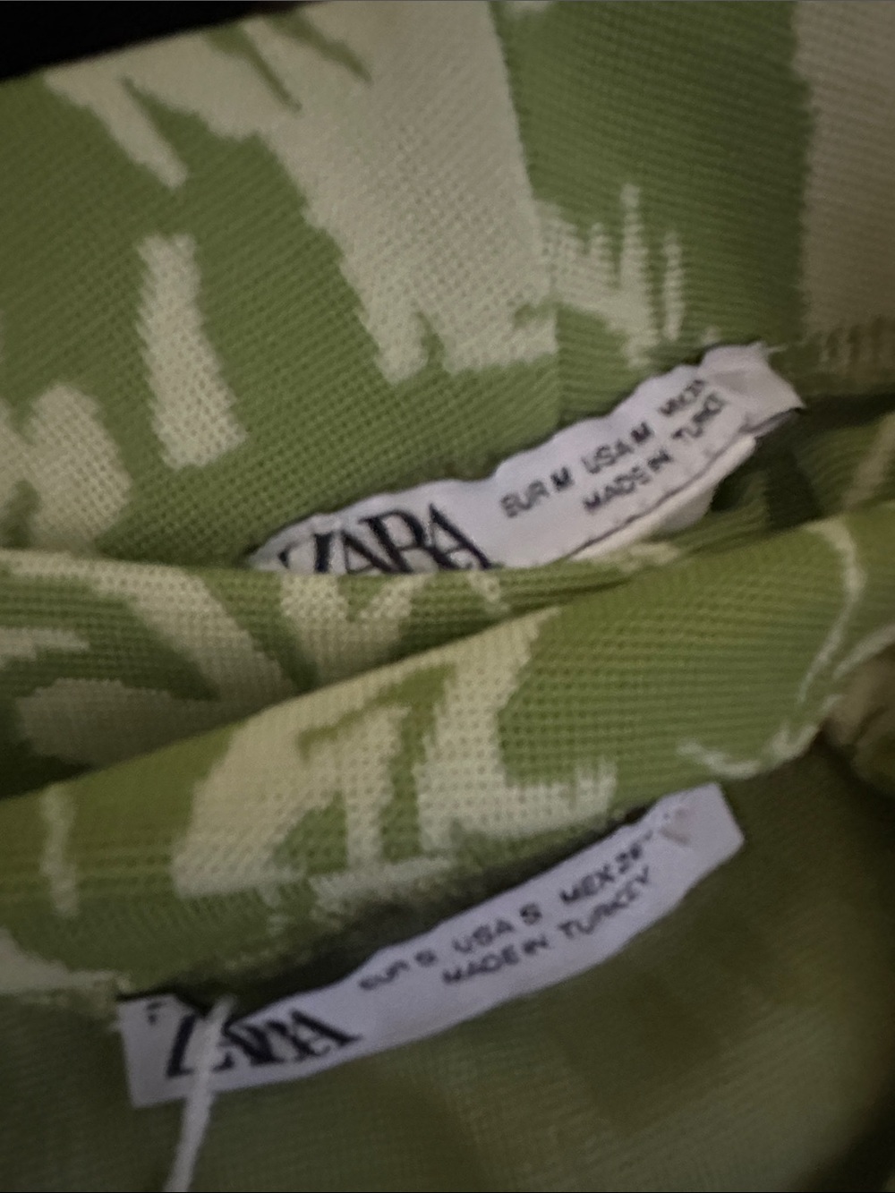 Zara Lime Swirl-Print High-Waist Flared Pants - Picture 4 of 4